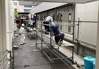 実技授業作業通路組立